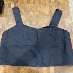 MATE dark dray cropped top